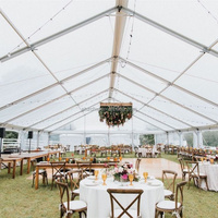 Tente de réception transparente imperméable pour cérémonie de mariage en plein air, auvent coupe-vent, grande tente pour événements, église, fête, pour 500 à 1000 personnes
