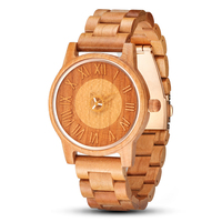 Jam Tangan Kayu Vintage Baru 2026 Unisex Mewah Analog Quartz Movement Tahan Air 3Bar Kristal Hardlex Kunci Lipat