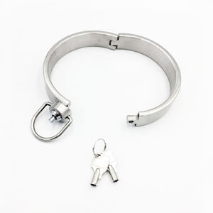 Nero emper divertimento per adulti manette piedi in acciaio inox premere il tasto di blocco semplice e conveniente di sesso maschile femminile SM vincolante Gioco - Product Image 2