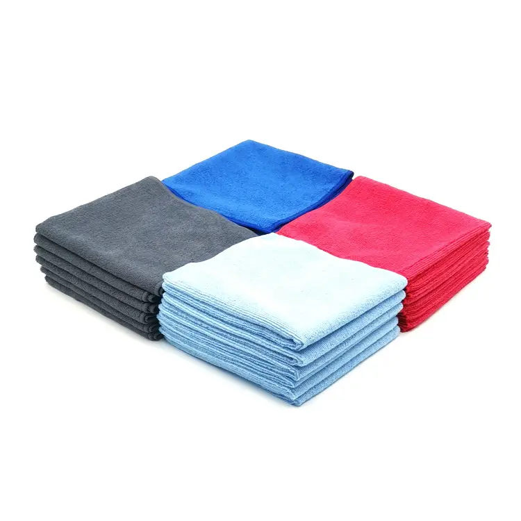 Asciugamani in microfibra promozionale Super assorbente più economico sfuso 16x16 "catena panno per la pulizia della cucina rotolo di pasta di legno