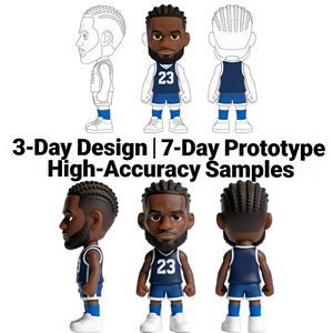 Personalizza la Tua Statuetta <span class=keywords><strong>Bobble</strong></span> <span class=keywords><strong>Head</strong></span>, Giocattoli in PVC, Figurine 3D di Giocatori di Basket Personalizzate OEM, Giocattoli in Vinile PVC su Misura - Product Image 2