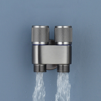Válvula Angular de Doble Salida al por Mayor para Inodoro, Lavadora, Calentador de Agua, Válvula de Cierre, Válvula Angular de Doble Salida para el Hogar
