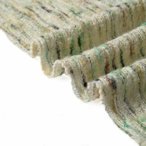 Tissu en laine bouclée multicolore de luxe à la menthe fraîche pour veste de haute couture féminine - Product Image 3