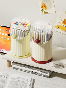 IStapromo Gifts Makeup Brush Storage Cup Pen Holder Desktop Multi-functional Storage <b>Box</b> Cosmetic Organizer Dustproof Storage - Product Image 4