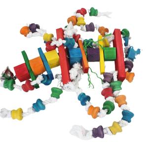 Bloques de madera naturales populares para masticar pájaros, juguete de loro forrajero para loro cacatúas grises africanas - Product Image 4