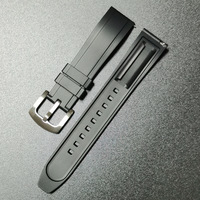 Premium Grade 20mm 22mm 24mm Schnell wechsel armbänder Vulkan isiertes TPU-Gummi armband