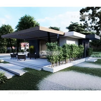 Maisonnette Modulaire de Luxe 1 Chambre & 1 Salle de Bain, Cabane Préfabriquée pour Complexe Hôtelier, Pod de Vacances Moderne et Contemporain
