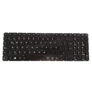 LA Latin Clavier D'ordinateur Portable Rétro-Éclairé pour Toshiba <span class=keywords><strong>Satellite</strong></span> L50-<span class=keywords><strong>B</strong></span> <span class=keywords><strong>L50D</strong></span>-<span class=keywords><strong>B</strong></span> P55W-<span class=keywords><strong>B</strong></span> S50-<span class=keywords><strong>B</strong></span> P55W-B5224 P55W-B5318 L50-C AEBLYG00110 Noir - Product Image 1