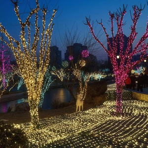 Senzhao-Filet lumineux LED pour décoration extérieure de vacances, éclairage de Noël pour arbre de ciel étoilé, éclairage de filet de pêche à LED pour pelouse - Product Image 2