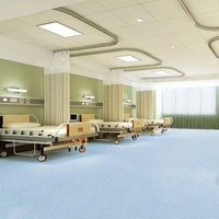 Revêtement de sol en vinyle homogène PVC pour hôpital, résistant aux chocs et insonorisant, 3 mm d'épaisseur, pour salle d'attente