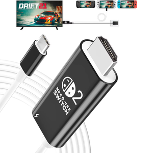 TUTI 畅销产品 2m 4K 60Hz 高清电视线（Type-C 转高清电视）带 PVC 外套和铜芯，适用于 N-Switch 2 - Product Image 5