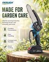 Scie à chaîne à batterie pour outils de jardin de 4 et 6 pouces, utilisation à une main, machine à couper le bois, mini tronçonneuse sans fil, scies électriques portables