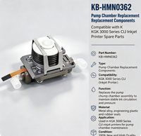 Composants de remplacement de la chambre de pompe KB-HMN0362 compatibles avec les pièces détachées d'imprimantes à jet d'encre CIJ de la série KGK 3000