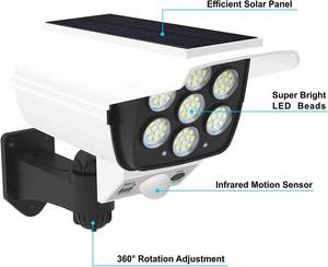 Lampe Solaire Extérieure en Gros avec Détecteur de Mouvement, Étanche IP66, Projecteur Caméra 77 LED 10 Watts pour Jardin et Allée - Product Image 5