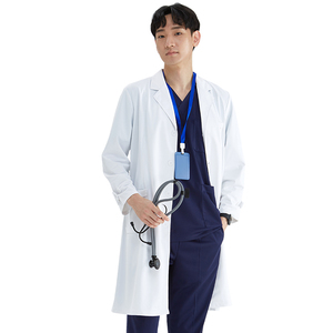 Blouse de travail soyeuse pour hôpital, uniforme sanitaire, blouse blanche de médecin, vêtements de travail durables pour dentiste, blouse de laboratoire de chimie pour hommes - Product Image 6