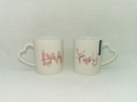 Tasse à café, lait ou thé en porcelaine fine, personnalisée, avec poignée en forme de cœur, style classique et simple, pour la maison ou le bureau