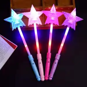 Nhấp nháy Kid của món quà Đồ chơi phát sáng Cổ Tích năm sao đèn flash Stick ánh sáng lên Glow Sticks Magic Star Wand Đảng buổi hòa nhạc Xmas Halloween