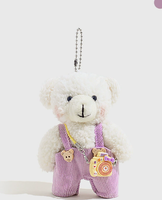 Llavero de peluche creativo con forma de oso de peluche, accesorio para bolso, diseño de dibujos animados