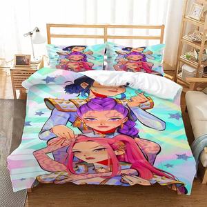Juego de Sábanas King Size de 200x230cm, Diseño de Dibujos Animados Personalizado, Impresión Digital 3D, Poliéster, Cazadores de Demonios, K-Pop, Funda de Edredón - Product Image 5