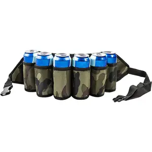 烧烤饮料冷却器皮带袋便携式啤酒腰包腰包迷彩6包派对啤酒皮带架啤酒汽水罐皮套皮带