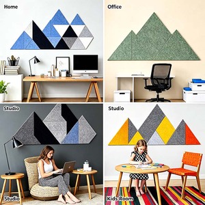 Panneau mural insonorisant moderne DIY en PET, haute absorption acoustique, étanche, ignifuge, NRC 0.9, écologique, design triangulaire - Product Image 5
