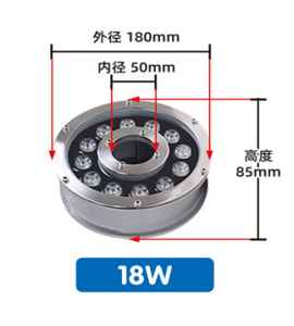 Economische Type 6W 9W 12W 18Wled Rgb Onderwater Zwembadlamp Met Ip68 Waterval Overlaat Fontein Landschap Verlichting - Product Image 4