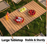 Camping-Klapptisch im Egg-Roll-Design, wasserdicht, aus Kohlenstoffstahl, tragbar, individuelles modernes Design für Picknick und Strand im Freien