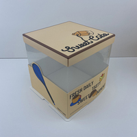 Caja para Pastel de Cartón Blanco Personalizable con Tapa Transparente de PET, Apta para Pasteles de 6-8 Pulgadas, Resistente y Segura para Alimentos, para Uso Comercial
