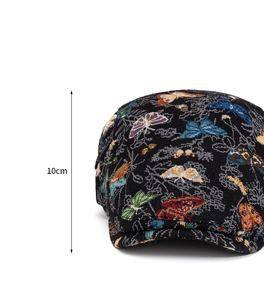 Gorra de Estilo Étnico <span class=keywords><strong>Vaquero</strong></span> Syh1633 para Mujer con Diseño Retro de Mariposa Jacquard y Hebilla Ajustable - Product Image 3