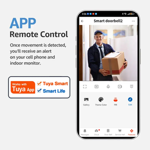 2025 tuya App không thấm nước Wifi 480p HD video cửa điện thoại thông minh Vòng máy ảnh chuông cửa với Chime Battery Powered - Product Image 3