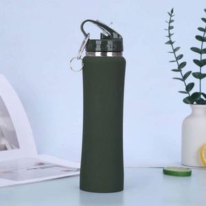 Adults Stainless Steel Water <b>Bottle</b> - Modern Design <b>Straw</b> Cup - Travel-Friendly - Product Image 2