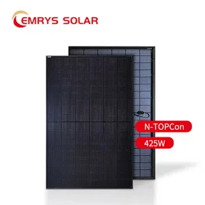 最佳值425瓦单晶太阳能组件高效425Wp黑色框架PERC光伏面板108电池，实现最大能量产出