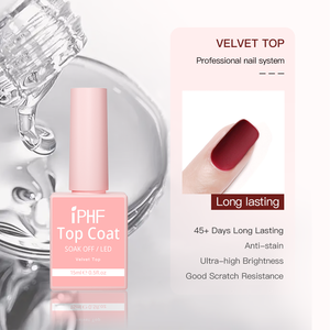 IPHF Caoutchouc Top & Base Coat Base Gel Sans Hema Et Top Coat Vernis À Ongles Uv Gel Top Coat No Wipe High Shine Diamond - Product Image 2