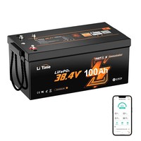 LiTime 36V 100Ah LiFePO4 Baterai Golf Cart Deep Cycle Lithium Battery Pack 100A BMS dengan Komunikasi Bluetooth RS485