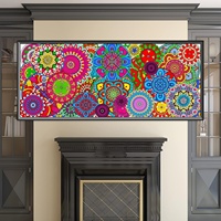 Tableau de coloriage Mandala géant personnalisable (image/taille) – Poster DIY vierge pour dessin et gribouillage – Décoration murale pour enfants, maison et école