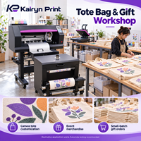Printer DTF 30cm Dual Printhead Sistem Sirkulasi Tinta Putih Pemanasan 3-Tahap untuk Transfer Panas Kaos dan Film PET yang Stabil