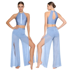 Womens Lyrical <b>Dance</b> Outfit Tank Top And Wide Leg Pants Sets Modern <b>Dance</b> Costumes For Latin <b>Dance</b> <b>Dress</b> Dancing Balloons - Product Image 2
