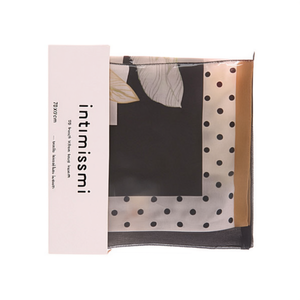 Foulard Quadrato Intimissimi 70x70Cm con Motivo a Foglie e Pois, Accessorio di Moda in Seta Multifunzionale - Product Image 2