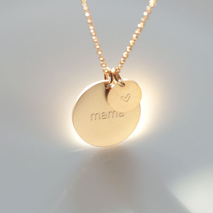 Collana in Acciaio Inossidabile Placcato Oro 18K con Ciondolo Personalizzato con Iniziali e Nome per Donne e Mamme - Product Image 3