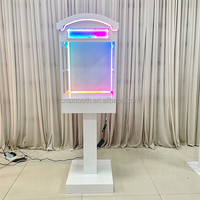 Nouvelle Arrivée SMS : Cabine Téléphonique Métallique pour Mariage, Station de Messages Audio/Vidéo, Support de Livre d'Or pour Décoration d'Événements et Réceptions