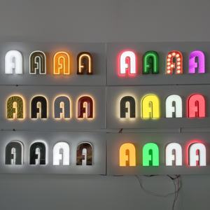 Enseigne <span class=keywords><strong>néon</strong></span> LED incurvée et sculptée hautement personnalisée, avec polices de logo rétroéclairées, étanche IP65, éclairage multi-processus pour bâtiments et bureaux - Product Image 6