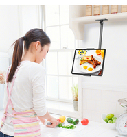 BW-1 alüminyum mutfak Tablet duvar montaj kolu katlanabilir ayarlamak 5-13 inç Tablet mobil telefon tutucu tavan dağı için iPad pro 12.9
