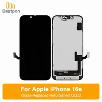 Remplacement pour l'écran OLED de l'iPhone 16e, assemblage remis à neuf avec verre remplaqué, panneau et circuit intégré d'origine, grade A