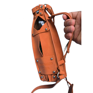 Sac à bandoulière promotionnel en cuir véritable marron pour Cognac <span class=keywords><strong>Remy</strong></span> <span class=keywords><strong>Martin</strong></span>, étui de transport portable à usage spécial pour <span class=keywords><strong>bouteille</strong></span> de vin - Product Image 2