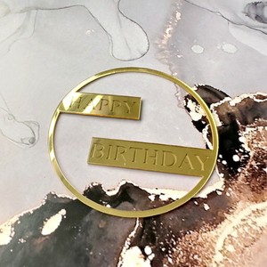 Honey And Sweetness Acrylic <b>Cake</b> Side <b>Decoration</b> Square Round Happy Birthday <b>Cake</b> Plugin Birthday Party <b>Supplies</b> - Product Image 4