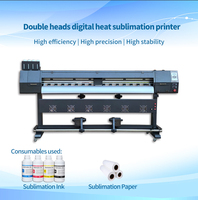 Impresora de Sublimación de Tinta por Transferencia de Calor Automática de Alta Velocidad, Cabezal Doble, Tinta Eco-solvente, Plotter de Formato Ancho, Máquina de Impresión de 1820 mm