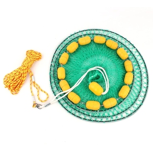 Filet de pêche multi-flotteurs <span class=keywords><strong>pour</strong></span> la pêche en <span class=keywords><strong>mer</strong></span>, panier de protection des poissons, filet à nœuds sans nœuds, longueur 50 cm, matériau en nylon <span class=keywords><strong>pour</strong></span> les crevettes et les crabes, maintien des poissons vivants dans l'eau - Product Image 3