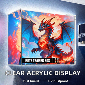 Acrylic Modern <b>Display</b> <b>Case</b> Japanese Kanazawa TCG Card Dustproof Storage Box Magnetic Lid UV Protection Stackable Clear N52 - Product Image 2