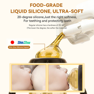 Ensemble de biberons pour bébé en silicone PP anti-colique, <span class=keywords><strong>biberon</strong></span> d'alimentation pour bébé, <span class=keywords><strong>biberon</strong></span> d'eau, <span class=keywords><strong>biberon</strong></span> de 240 ml et 300 ml, avec tétine interchangeable, OEM ODM, respectueux de l'environnement - Product Image 3