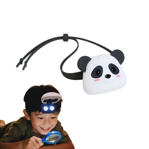 Lampe <span class=keywords><strong>frontale</strong></span> rechargeable en silicone Panda pour enfants - Portable, indice IP33, LED réglable, lumière d'urgence pour le camping, mini lampe de Noël - Product Image 5